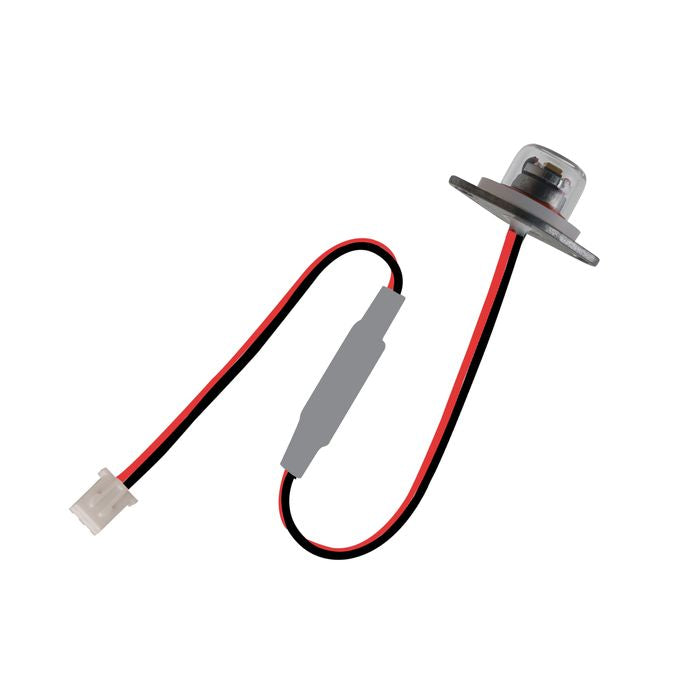 IP68 Waterproof 275nm UV LED Module Screw Installation Uvc LED Lamp DC12V - a dome-shaped LED lamp with a mounting flange, wiring, and a connector.