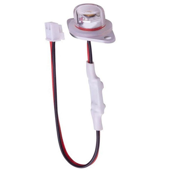 IP68 Waterproof 275nm UV LED Module Screw Installation Uvc LED Lamp DC12V - with a metal mounting flange, white wire connector, and a white heat-shrink sleeve.