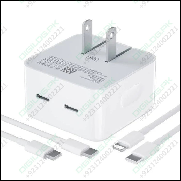 Iphone 14 Pro 50w Usb-c+c Power Adapter With Usb-c