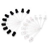 IR Infrared LED Transmitter And Receiver Pair For Arduino/Raspberry-pi/robotics - a collection of black infrared transmitters and clear infrared receivers arranged in two fan shapes.
