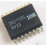 IR2110 SMD MOSFET Driver Integration SOIC-16 - a black rectangular electronic component with sixteen metal pins, labeled IR2110S and IOR 9933.