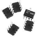 IR2153 IC Self-oscillating Half-bridge Driver - shown as a group of five black, 8-pin dual in-line package integrated circuits on a white background.