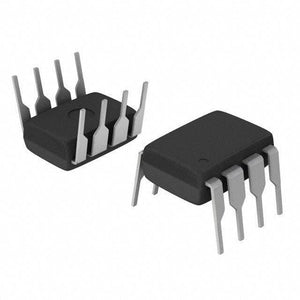 IR2184 MOSFET Driver IC 8 Pin DIP - two black rectangular electronic components with eight silver metal pins in a dual in-line package configuration.