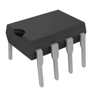 IR2184 MOSFET Driver IC 8 Pin DIP - a black rectangular electronic component with eight silver metal pins extending from its sides.