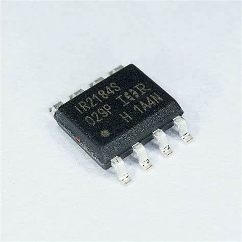 IR2184S SMD IC - a small black rectangular electronic component with eight metallic pins, shown in a close-up view against a white background.