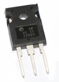 Irf 20N60 600V N-channel Power MOSFET ( Used ) - a black three-pin electronic component with the text "YR 6U 53 20N60" printed on its face.