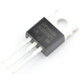IRF9540 p Channel Power MOSFET - Buy Power MOSFET | Digilog.pk - a black three-pin electronic component with a metal mounting tab, shown from a top-down angle against a white background.