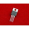 IRFB4115 Power MOSFET N Channel Orignal - a black, three-pin electronic component with a metal mounting tab, shown against a red background.