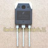 IRFP150A Advanced Power MOSFET - a black, three-pin electronic component with a metal heat sink tab, shown in a close-up against a light brown background.