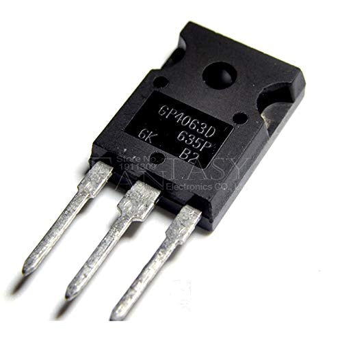 IRGP4063D Rectifier - a black, three-pin electronic component with the text "GP4063D 635P B2" printed on its rectangular plastic body.