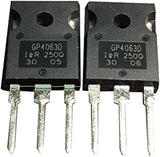 IRGP4063DPBF IRGP4063D GP4063D 600V 96A Transistor TO-247 - two black TO-247 packaged electronic components with three metal pins each, showing GP4063D branding on the front.