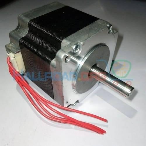 Japanese NEMA23 2.2A Stepper Motor Compatible With TB6560, DRV8825 Torque 9.69 Kg.cm - the silver metallic motor body, a protruding drive shaft, and a white connector with several red wires.