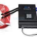 Jikong JK-BD6A24S-10P Jk Smart Active Balance BMS Board 7s-24S 100A 0.6A Balancing Current - with a black rectangular casing, two blue and two black power cables, temperature sensors, and bundled red wiring harnesses.