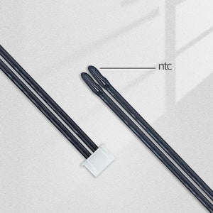 Jikong JK-BD6A24S-10P Jk Smart Active Balance BMS Board 7s-24S 100A 0.6A Balancing Current - accessory: a close-up of two black NTC temperature sensor probes with a white connector attached to the wires.