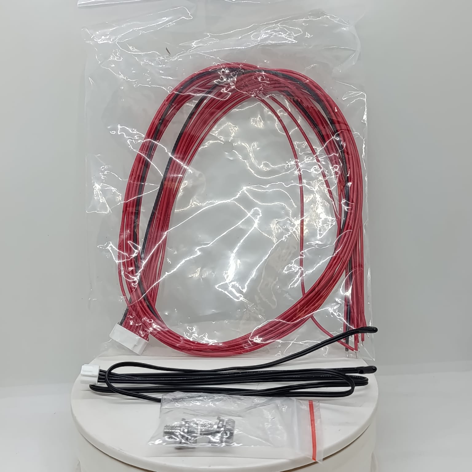 Jk 8s 60A BMS 400mA Active Balancing Smart Battery Management System - accessories including wiring harnesses with white connectors and small metal screws.