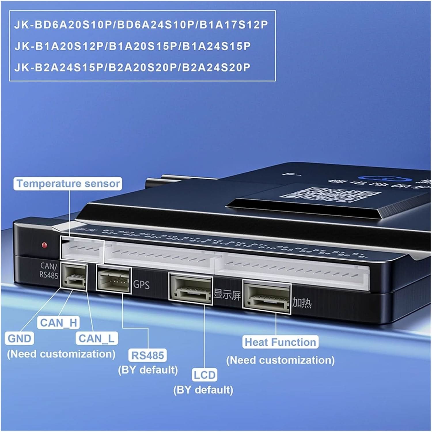 JK Smart BMS JK BMS 100A Active Balance JK-BD6A20S10P/12P 8s 24V 20s Smart BMS 100AMP 100AH for Lithium Battery