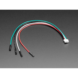 JST Ph 2.54mm 4pin → Female Header + Cable 200mm - a white 4-pin JST connector wired to four individual colored wires ending in black female headers.