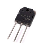 K2611 MOSFET Transistor - a black three-pin electronic component with the text "K2611 625" printed on its front surface, isolated on a white background.