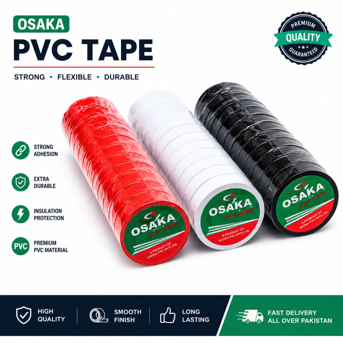 Red PVC Electrical Insulation Tape