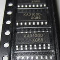 KA3100D Stepping Motor Driver - a close-up shot of multiple black integrated circuit chips housed in a black plastic shipping tray.