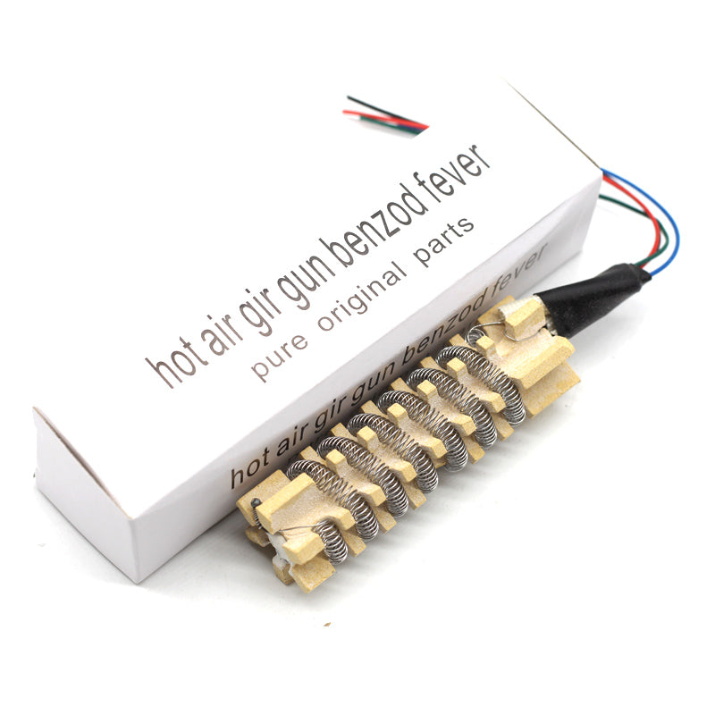 Kada 2018D+ Heating Element 4 Wire - a coiled metal heating element on a ceramic frame next to its white cardboard box with printed text.
