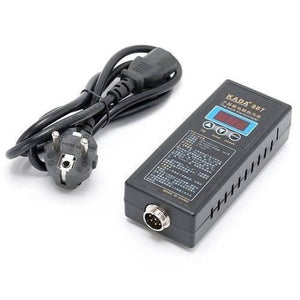 Kada 887 Digital Hot Air Gun SMD Rework Station - a black rectangular control unit with a digital display, buttons, a front connector, and an attached power cable.