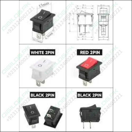 KCD1 SPST Rocker Switch Mini Boat Switch 10a 125v 6a 250v Press Button Rocker Switch