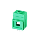 KF139 19.0mm 1 Pin 600V 100A High Efficiency PCB Universal Screw Terminal Blocks KF139-19.0-1p Can Be Stitched Yanniu - a single-pin green plastic electrical connector with a top screw terminal and bottom metal pins.