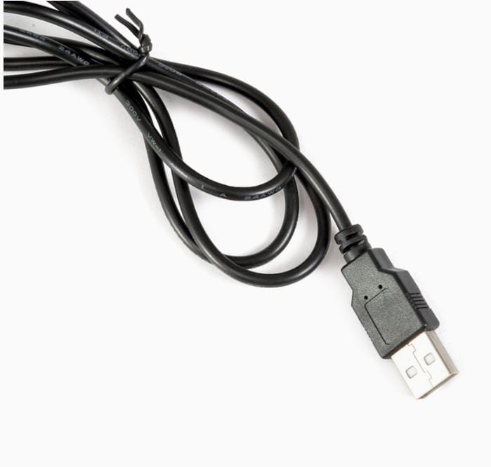 Koocu KC-UV1 Smart Curing UV Lamp Light - a close-up of a coiled black USB power cable with a standard USB-A connector.