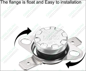 KSD301 Thermostat 40°C/104°F 10A Normally Open N.O Adjust Snap Disc Temperature Switch