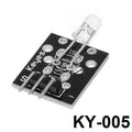 Ky 005 Infrared Transmit Sensor Module Hw-483 Hw 483 - a black rectangular circuit board with a clear LED component and a three-pin connector header.