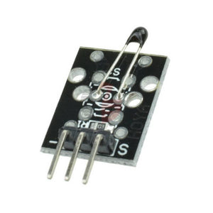 Ky 013 Ky-013 Ky-013 Analog Temperature Sensor Module - a black rectangular circuit board with a small thermistor, three connector pins, and an R1 resistor.