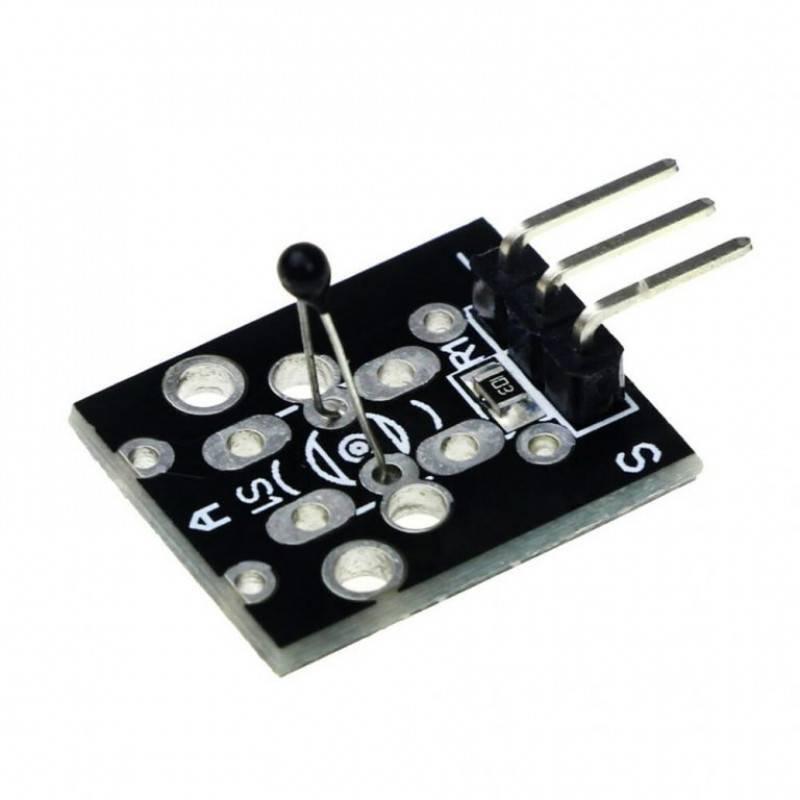 Ky 013 Ky-013 Ky-013 Analog Temperature Sensor Module - a black rectangular circuit board with a small black thermistor, a surface-mount resistor, and three pins.