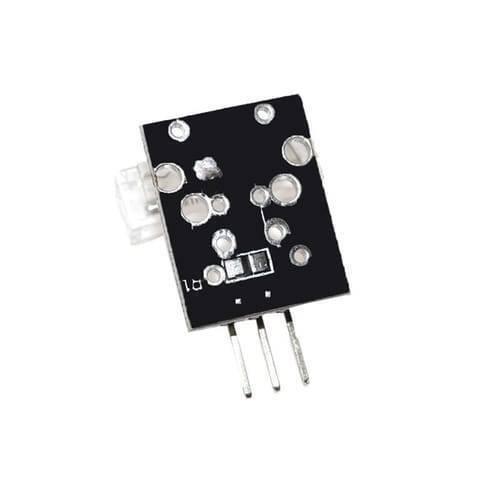 Ky-031 Ky 031 Knock Sensor Module Tap Sensor - the black rectangular circuit board with three metal pins at the bottom and a white connector on the side.