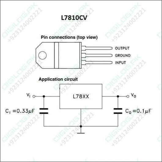 L7810 voltage regulator - Digilog.pk