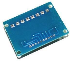 L9110S 4 Channel DC Motor Transmission Smart Car Engine Unit Module 4-way Controller - the blue circuit board underside with exposed solder pins and copper traces.