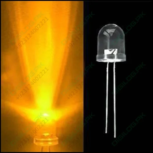 Large 10mm Yellow Led Crystal