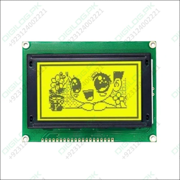 128x64 Yellow/Green color LCD display module (JHD12864E) in Pakistan