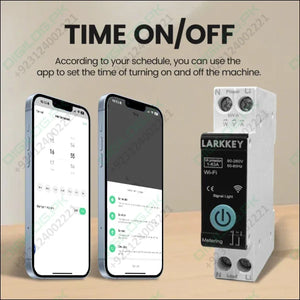 LARKKEY Programmable Wifi Breaker TUYA Smart Circuit Breaker Power Metering Over Current Under Voltage Protection DIN