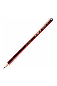 Lead Pencil - shown as a single sharpened Staedtler Tradition 2B pencil with a black and red striped body against a white background.