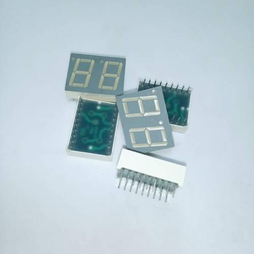 LED 7 Segment 2 Digit Common Anode Display 25MMX17MMX10MM - 25MMX17MMX10MM, showing a cluster of four grey rectangular two-digit displays with visible pins and circuits.