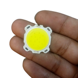 LED COB Chip For USB Portable Mini Keychain Camping Light Pocket Flashlight Outdoor DC 2.8-3.2V Max 5-15W 500-1500LM - close-up of a hand holding a square white circuit board with a circular yellow light-emitting surface marked with 2820 and 1C14B.
