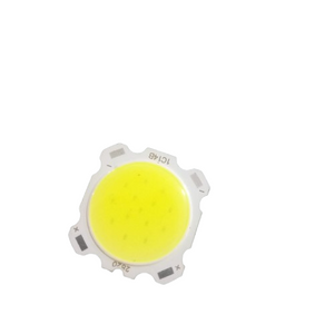LED COB Chip For USB Portable Mini Keychain Camping Light Pocket Flashlight Outdoor DC 2.8-3.2V Max 5-15W 500-1500LM - a circular yellow light-emitting surface on a white square-shaped circuit board.