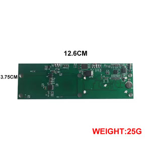 LED Mirror DC12V 5A 60W Cct Smart Defogger Touch Dimmer Sensor Switch IP21 Rated - a green rectangular circuit board shown with dimensions of 12.6cm by 3.75cm.
