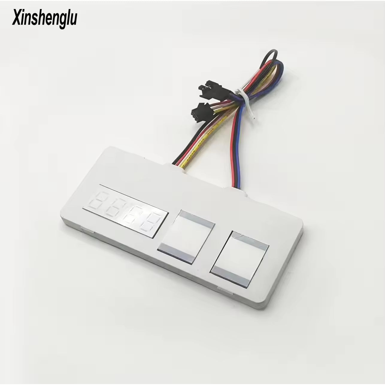 LED Mirror DC12V 5A 60W Cct Smart Defogger Touch Dimmer Sensor Switch IP21 Rated - a white rectangular control panel with a four-digit LED display and two buttons.