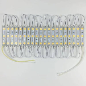 LED Module 5054 3 LED Super Bright Waterproof SMD Light - shown as a string of twenty rectangular white modules connected by white wires.