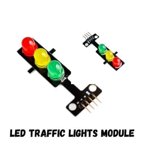 LED Traffic Light Module 5V Digital Signal Output Light Emitting Module - two black circuit boards with red, yellow, and green LEDs and four-pin connectors labeled G, Y, R, and a ground symbol.