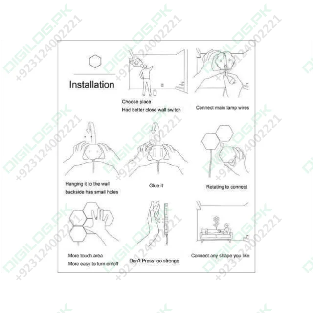 Green Touch Light Wall Mount Magnetic Modular (1pc)