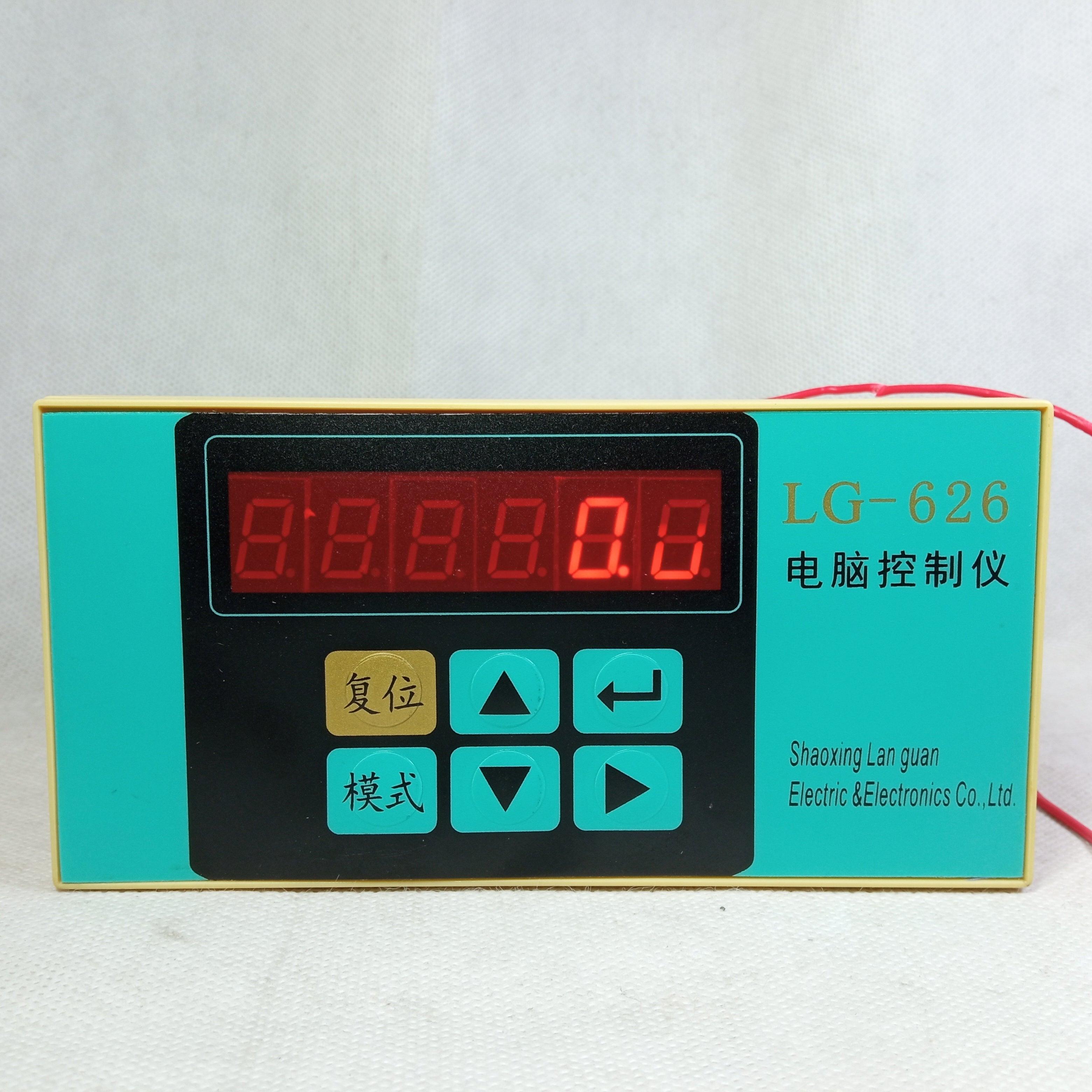 LG-626 Computer Controller Computer Winder Quality Assurance - a rectangular teal device with a six-digit red LED display, six control buttons, and red wiring extending from the side.