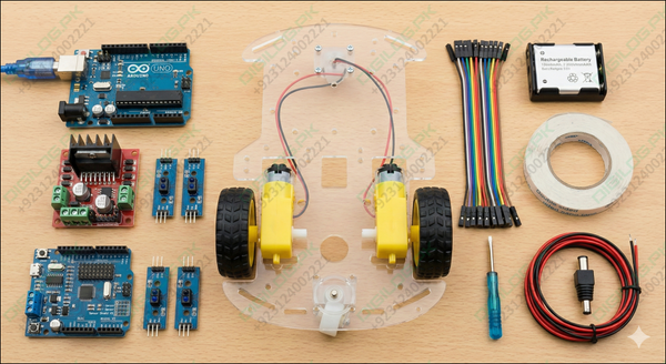 Line Following Robot 2WD with L298